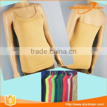 Stock Womens Seamless Camisoles Cami Tops With Multi Colors