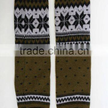 Boho Snowflake Leg warmers, Woman Aztec Tribal Knit Boot socks, women leg warmers