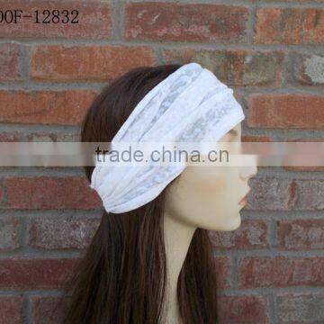 Fashion white HOT popular cotton spring lace headband