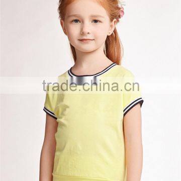 2016 latest cute girl's O-neck t shirt new design teenages t shirt