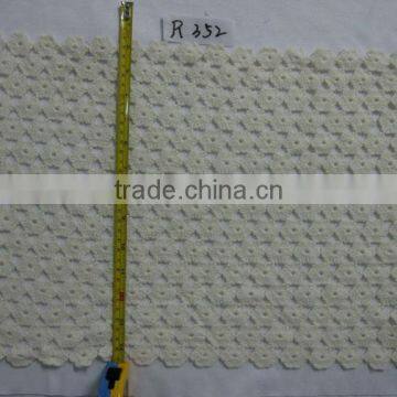 machine made cotton crochet flower fabric