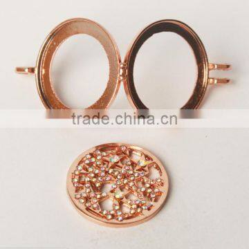 Artificial Jewellery Round Hollow Alloy Rainbow Coin Necklace photo-4