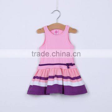 MGOO Latest Design Baby Girl Little Princess Dress Clothes Children Wholesale Black Contrast A Line Dresses CS009 photo-2