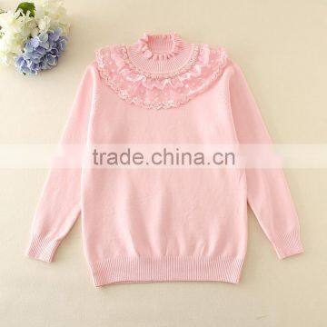 Long Sleeve Spring Sweaters Kids Fashion Turtleneck Clothes Children Good Quality Girls Grey Sweaters Wholesale photo-3