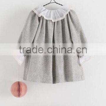 2017 autumn baby Girls o neck shirt Kids White Flare Sleeve Blouse