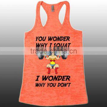 Popular Items for Burnout Tank Tops Funny Womens Superhero Fitness Tank Ladies Gym Stringer Tank Top Workout Clothes Yoga Wear photo-2