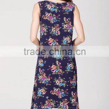 2017 MAMALOVE New Sleeveless Cotton Floral Maternity Clothes Breastfeeding Dress Women Pregnant Dress photo-2