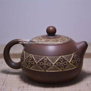 Varies Rhombus Painting Fine Skill China Stoneware Tea Pot Yixing Tea Pots