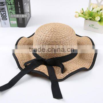 S60295B 2017 Kids Fashion Design Beach Straw Hat Bowknot Beautiful Hat photo-5