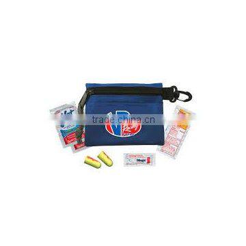Mini Racing Kit - has ear plugs, Blistex, sunscreen, antibacterial wipes and comes with your logo