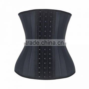 Zipper Latex Body Shaper Waist Trainer Training Cincher Corset Zip Girdle Belt