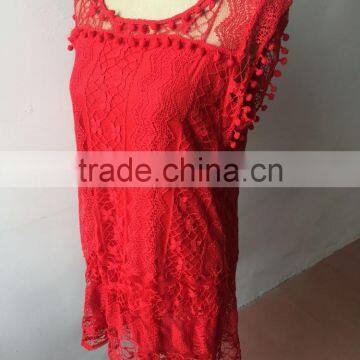 2017 New Fashion Women Summer Lace Corchet Dress Plus Size Dress Apparel photo-2