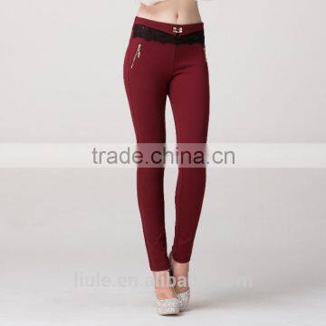 Fashionable Cheap Casual Tight Ladies Stretch Pants photo-4