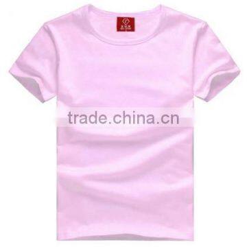 100%cotton pink plain round neck t-shirt