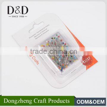 Professional Manufacture Colorful Straight Decorative Glass Flower Head Pins photo-2