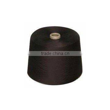 Black 100% Close Virgin Spun Dyed Polyester Yarn
