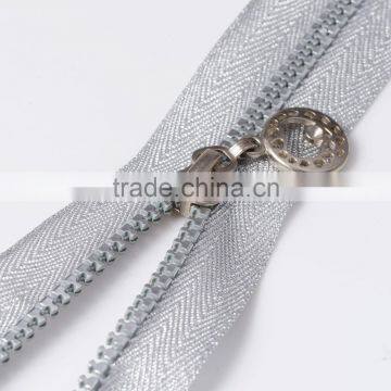 5# O/E Resin/Plastic Zips With Silver Teeth and Tape photo-2
