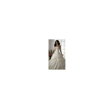 Bateau Neckline Ball Gown Shoulder Flower Net Bridal Gown Organza Lace Wedding Dresses