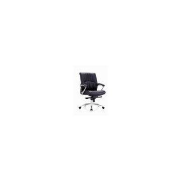Leather Faced Executive Office Chair in Black photo-3
