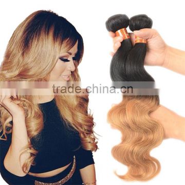 two toned color virgin malaysian human hair extension wholesale ombre malaysian remy hair weaving