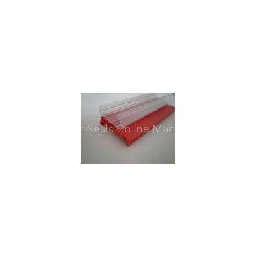 Transparent extruded plastic shapes supermarket / store PVC data strip