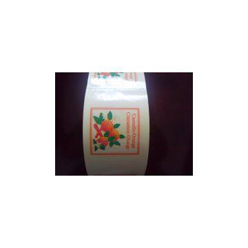 Transparent Cannelle Orange Cosmetic Bottle Labels in Rolls