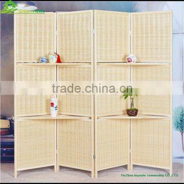 Wood partition decorative paper rope folding screen room divider partition custom folding partition office wall GVSD010