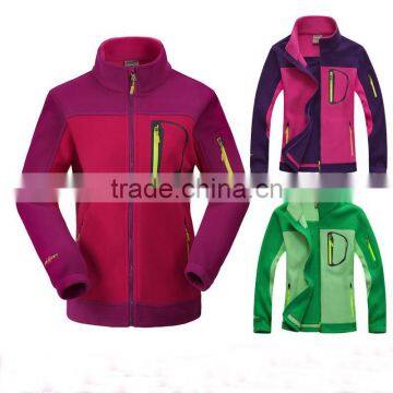 3 colors men pro softshell jacket with polar fleece