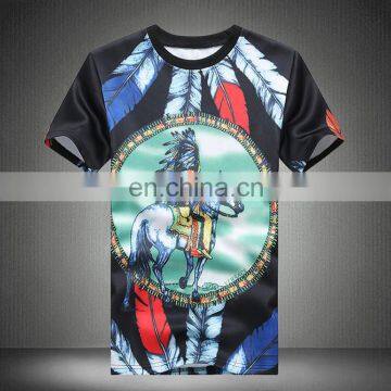 Online Shopping India Men's White Cotton Custom Printing O Neck Short Sleeve Slim Fit Men's t Shirts photo-5