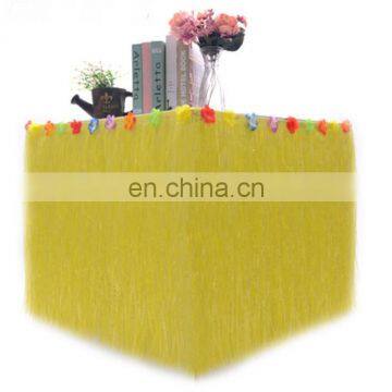 Hawaiian Table Skirt Luau Hibiscus Table Hula Skirt photo-5