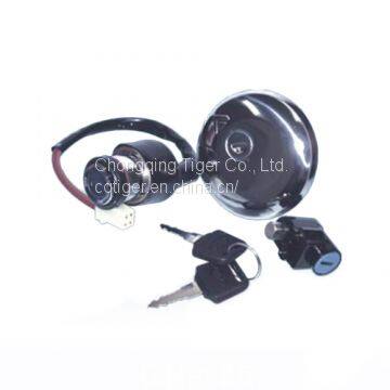 Motorcycle steering lock,ignition switch,tank cap, for Suzuki GN-125 lock set