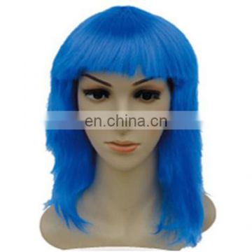 MPW-0495 halloween carnival party female short blue wig