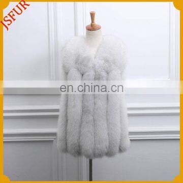 Customized Size Fox Fur Vest Cheap Fox Fur Waistcoat Fur Trim