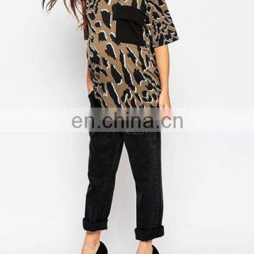 Dongguan Hotsell Garment Wholesale Maternity Camo Clothes Polo Long Line t Shirt