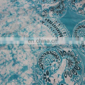 cotton thin print fabric for lady's dress