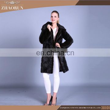 Ladies Elegant Winter Mink Fur Coat , Original Natural Mink Fur Jacket