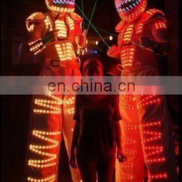 led jumping suit stilts walker led robot costume