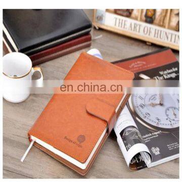 factory manufacture customized Printing A5 brown leather offset paper notebook pocketbook printing