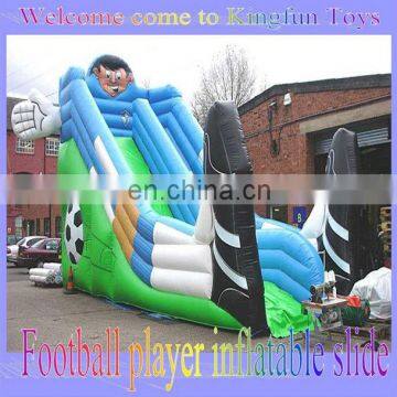 Football player inflatable slide