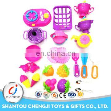 Educational plastic kids girls tool toy child kitchen play set