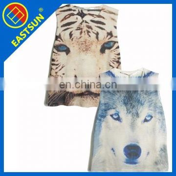 2015 High quality cheap designer animal picture vest