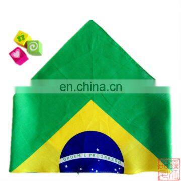 Brazilian flag Unique style printed headwear sports triangular bandana