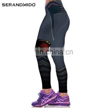 Women Dylan Superman's Symbol Printing Digital Printing Sexy Tight Breathable Sports Trousers photo-3