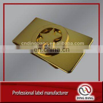 High Quality Brass Material And Paper Use Durable Business Gift Custom Star Design Promotion Gold Metal Clip