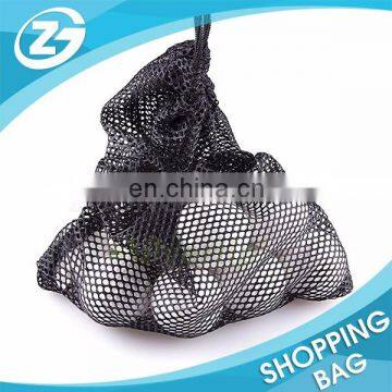 Custom Logo woven Label Strong Drawstring Nylon Mesh Stuff Net Bag