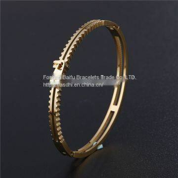 Quality Rose Gold PVD Plating Stainless Steel Bracelets For Womens Mens