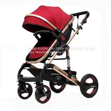 Factory Wholesale High-End New style and Luxury Aluminum Alloy Baby Stroller,Can Sit and Lie Baby Pram,