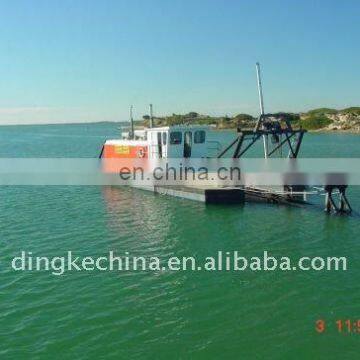 Drill-type sand dredging vessel