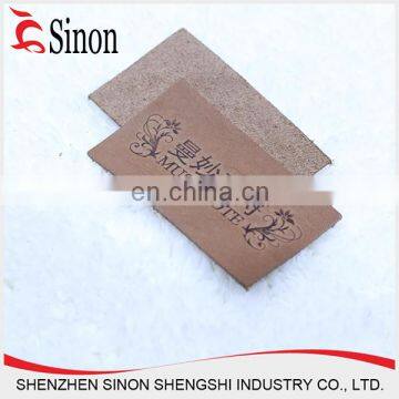 customized new fashion embossed leather label for clothing