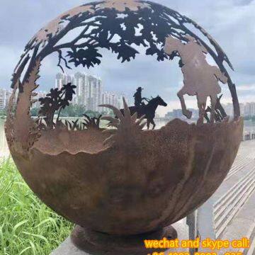 Stainless Steel Cube Sculpture Stainless Steel Decorative Ball Sculpture  